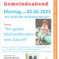 Aushang Vortrag Müllstadtkinder Kairo, 02.06.25