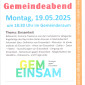 Gemeindeabend GEMEINSAM 19.05.25